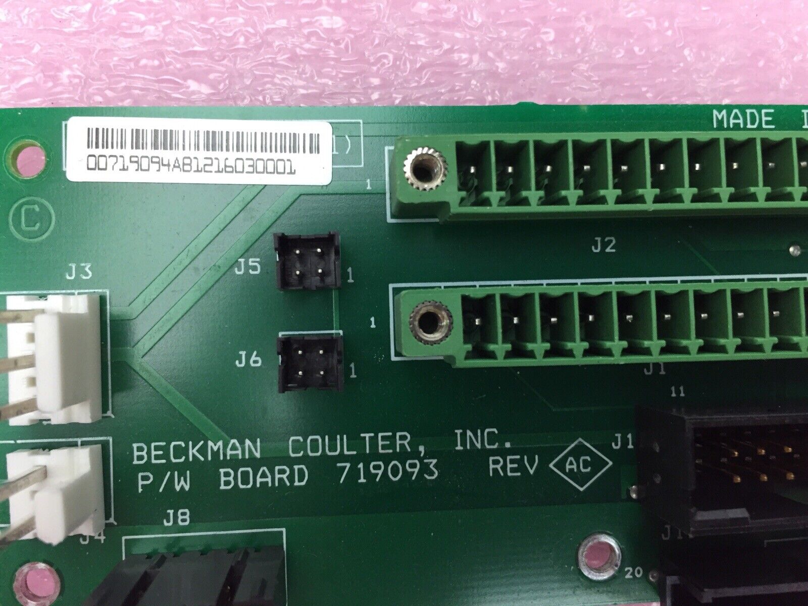 Beckman Coulter 719093 - P/W Board  - Rev. AC - Replacement Part