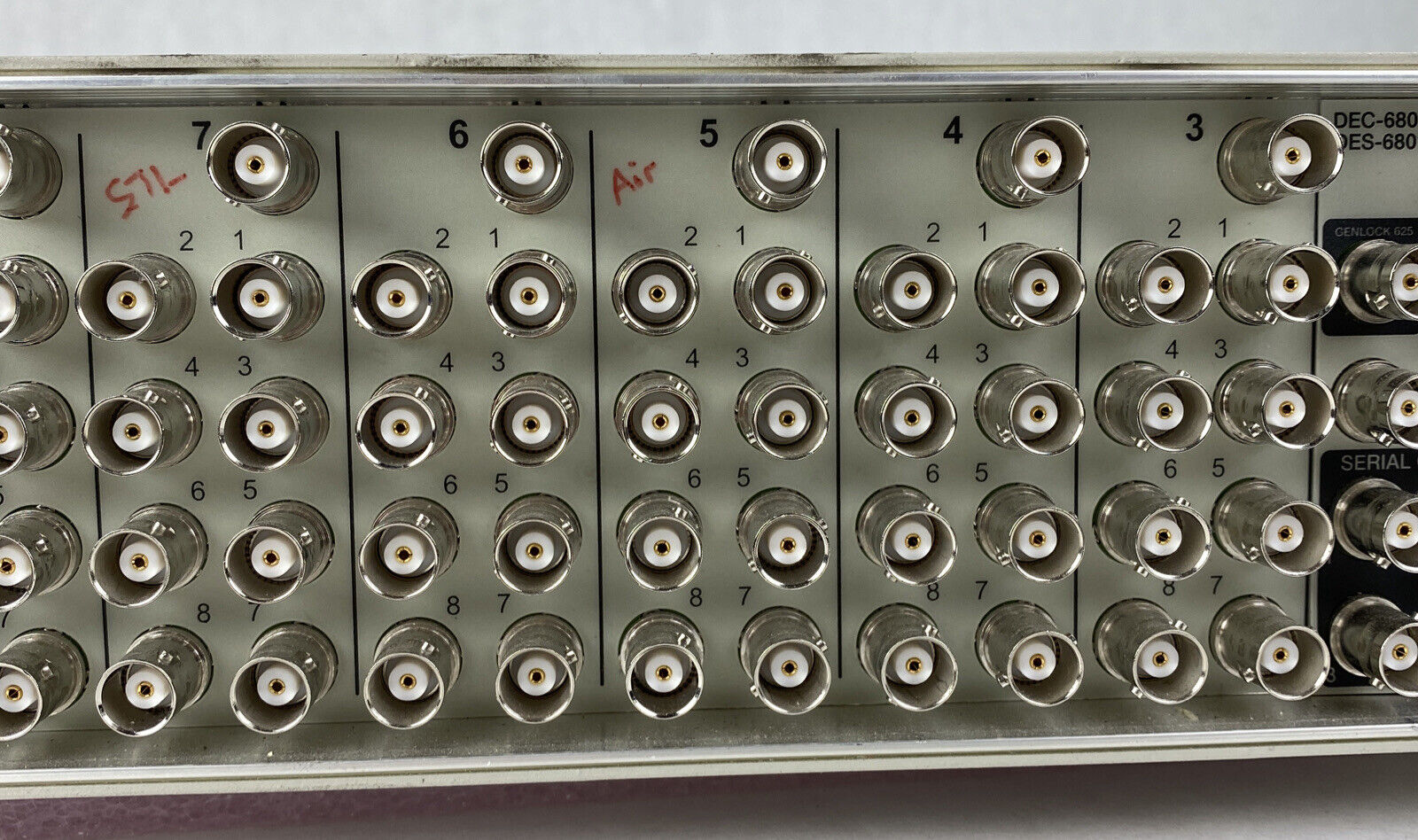 10x Leitch DEC-6801 decoder cards inside Leitch FR-6804-1 digital glue
