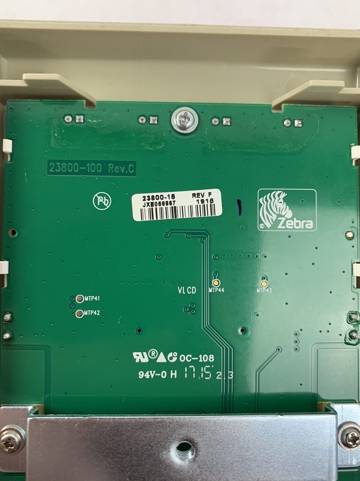 Zebra 105SL Plus Label Printer Control Panel MN 23800-15