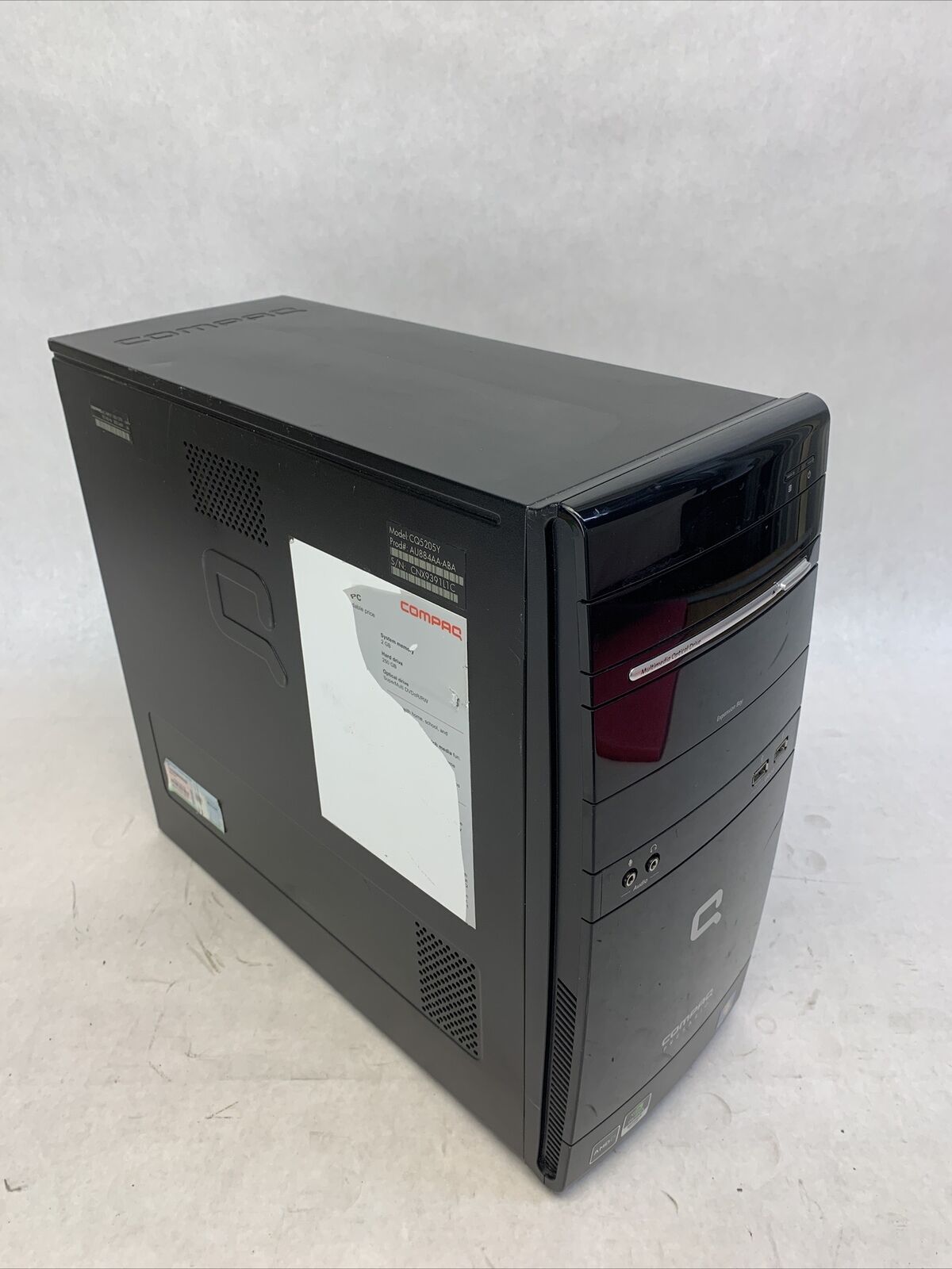 Compaq Presario CQ5205Y MT AMD Sempron LE-1300 2.3GHz 4GB RAM No HDD No OS