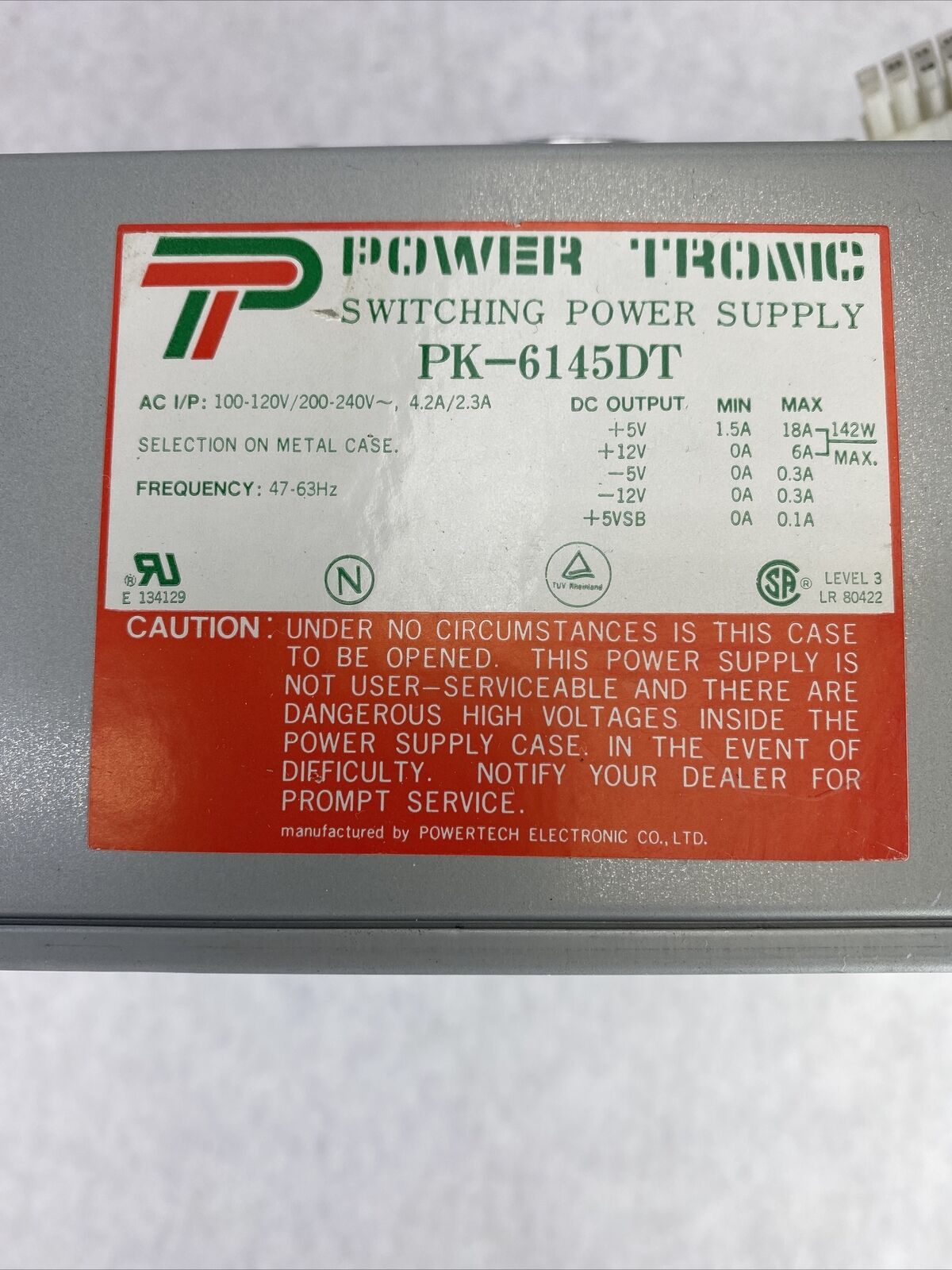 Power Tronic PK-6145DT3 142W Switching Power Supply for Gateway P5-133