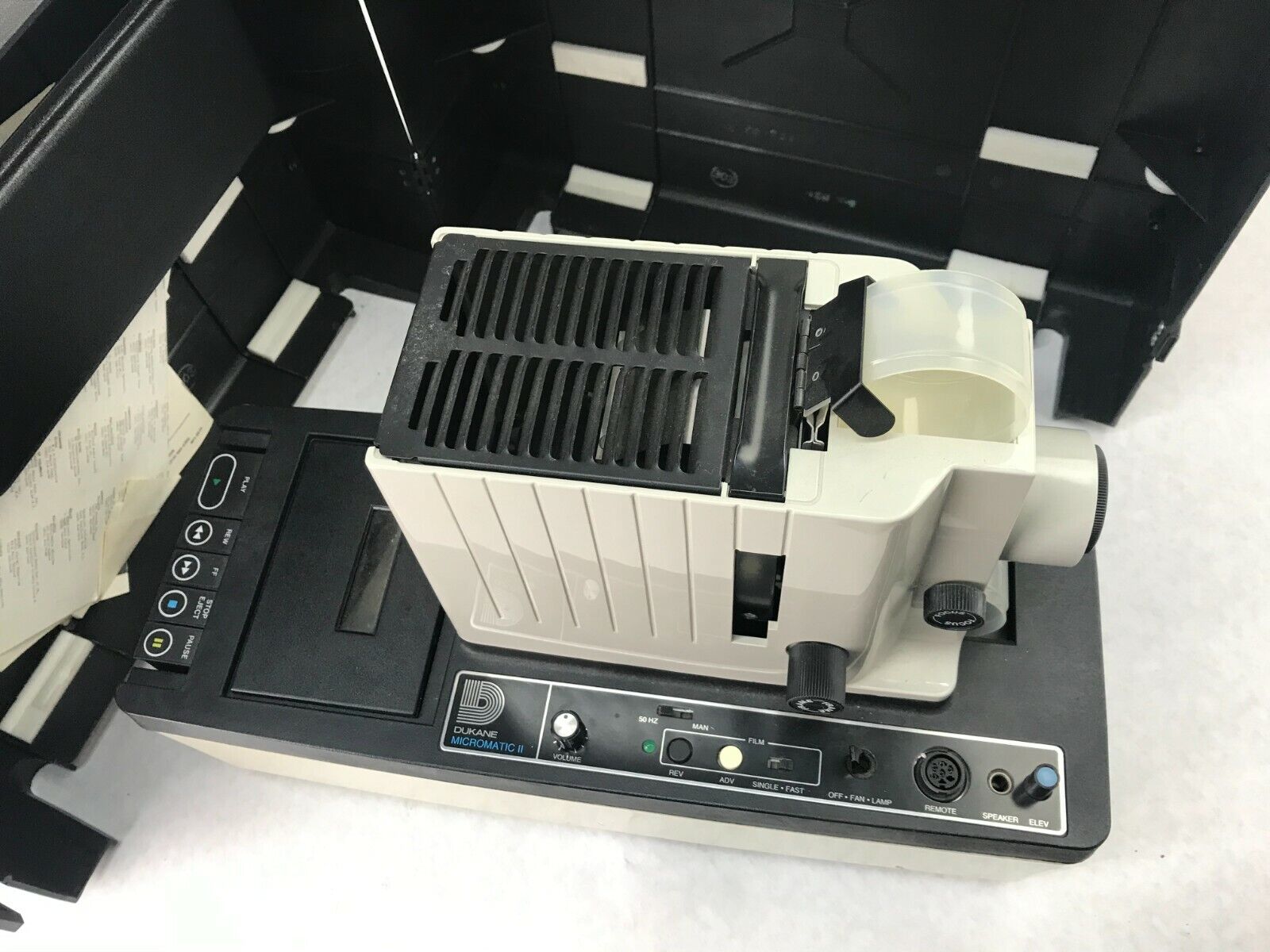 Vintage Dukane Micromatic II Sound Filmstrip Projector with Case
