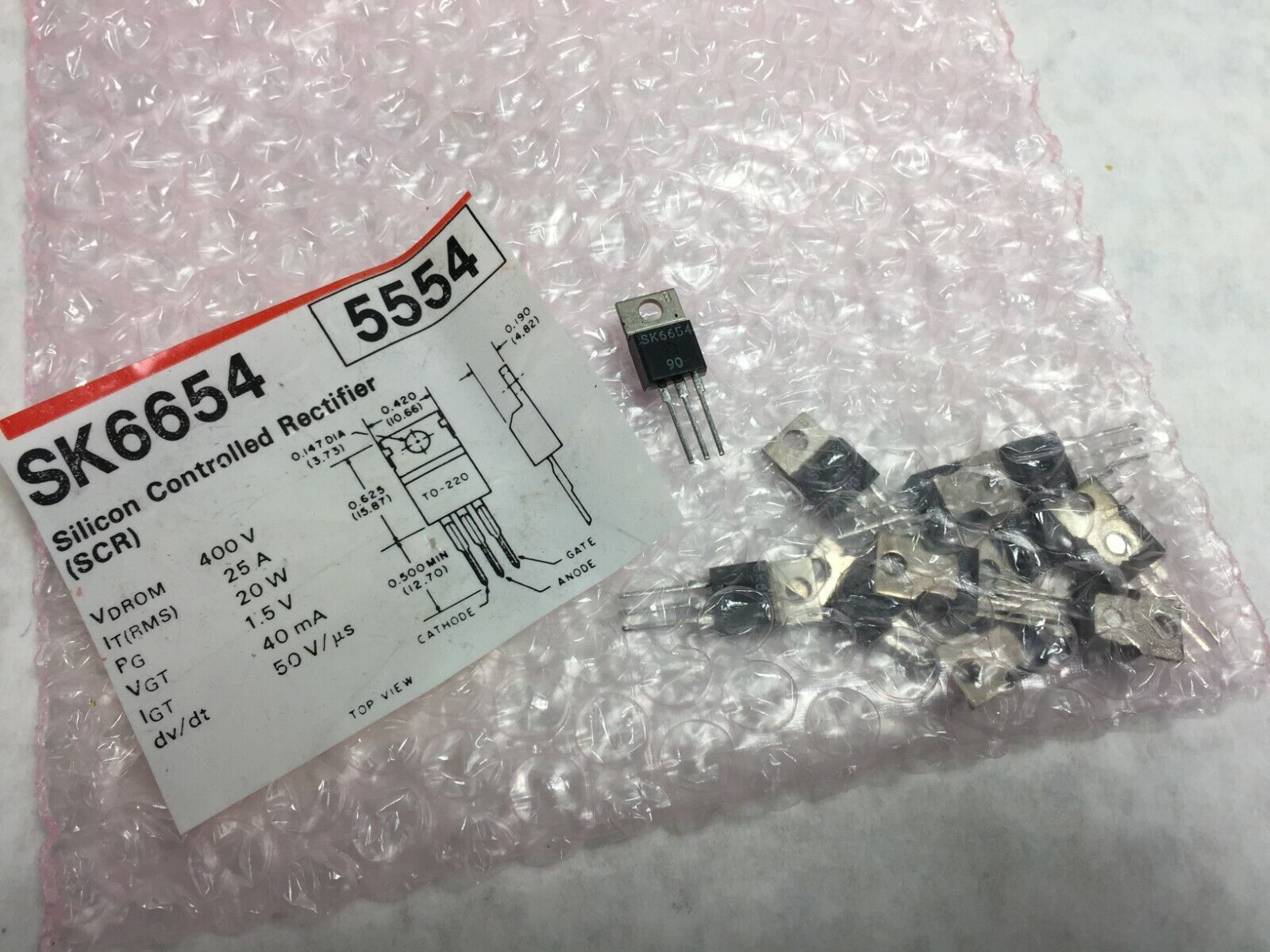 NOS  SK6654 Silicon Controlled Rectifier  Lot of 11