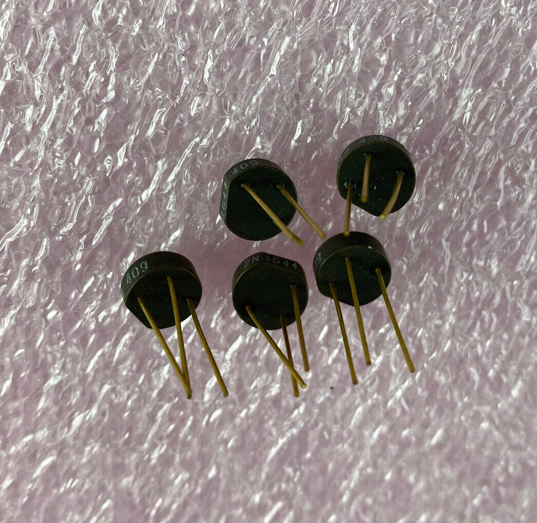 Lot( 5 ) Fairchild 2N3644 Silicon NPN Transistor 409 Globe Tope Gold Leads