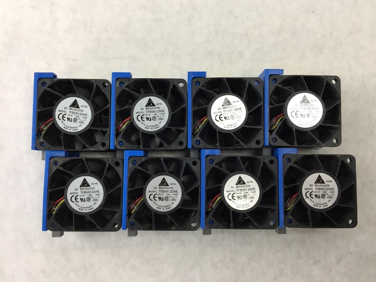 Delta TFB0612GHE 12V 1.68A DC Brushless Fan 60mm  Lot of 8