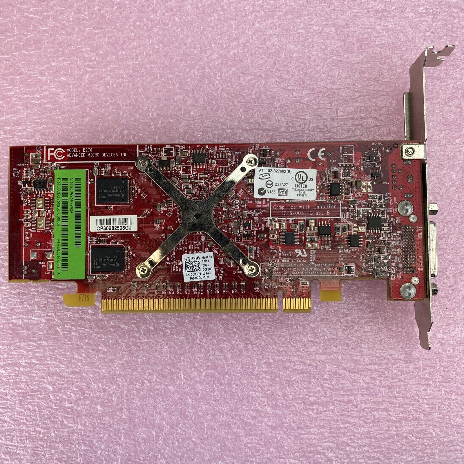 ATI 109-B27631-00 Radeon 2400XT 256MB PCIe DMS-59 GPU 0CP309 w/ VGA adapter