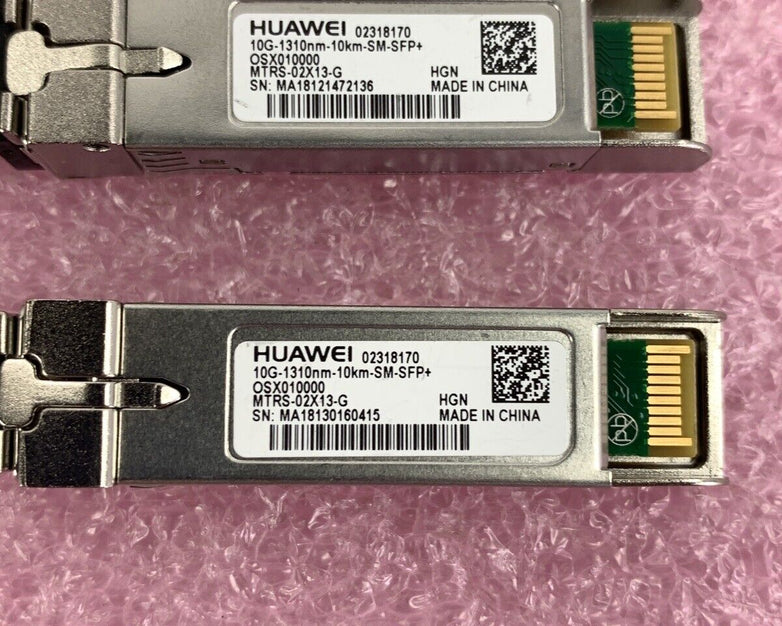 Lot of 5 HUAWEI 10G-1310nm-10KM-SM-SFP+ 34060742 SMF 1310nm 10KM Optical Module