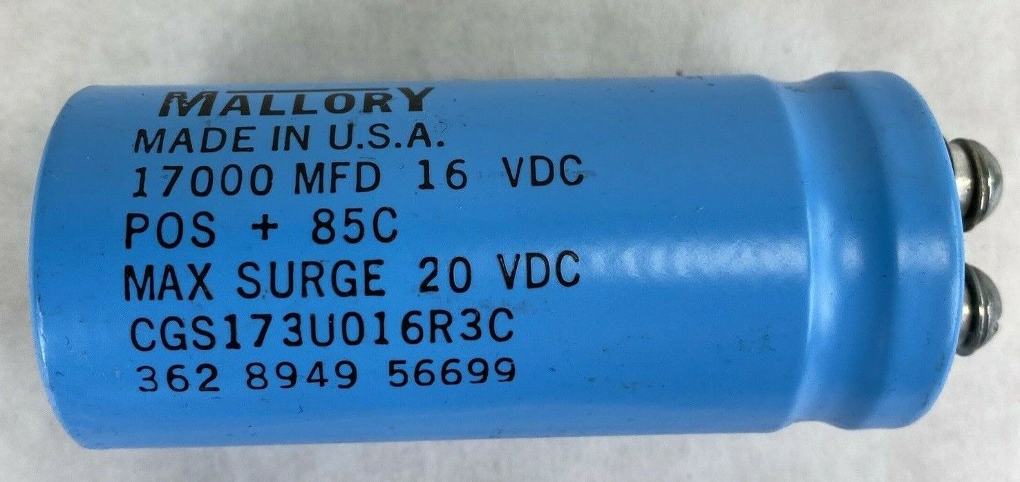 Mallory CGS173U016R3C Aluminum Capacitor 17000MFD 16VDC