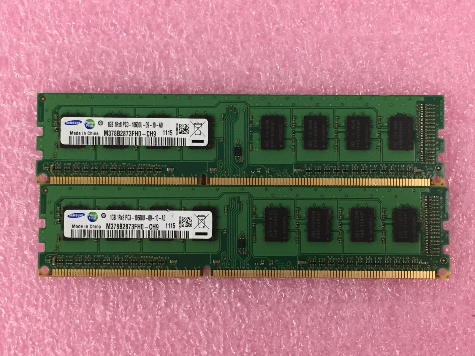 2GB Kit(2x1GB) Samsung 1Rx8 PC3-10600U-06-10-A0 M378B2873FHO