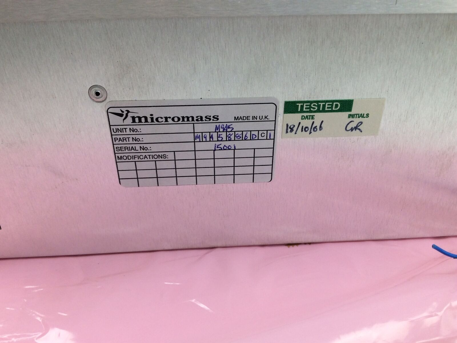 Waters MICROMASS Spectrometer M945721DC1 RF coil Assembly