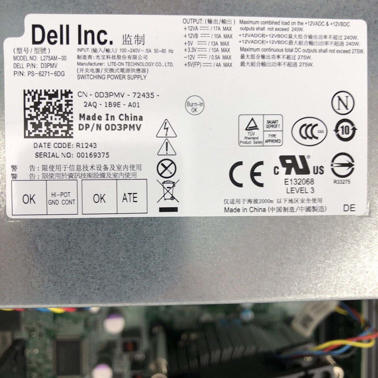 Dell Optiplex 7010 MT Quad Core i7 3770 3.40GHz 4GB RAM DVD CD RW No HDD No OS