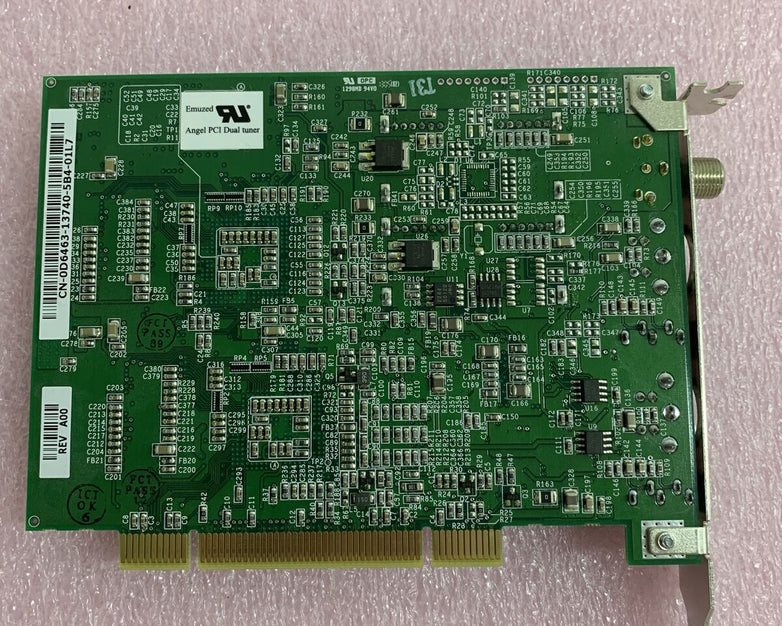 PC CN-0D6463 0D6463 Rev A00 Emuzed Rj Angel PCI Dual Tuner Interface Card