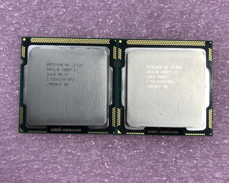 (Lot of 2) Intel Core i3-530 SLBLR MALAY 2.93GHz CPU Processor