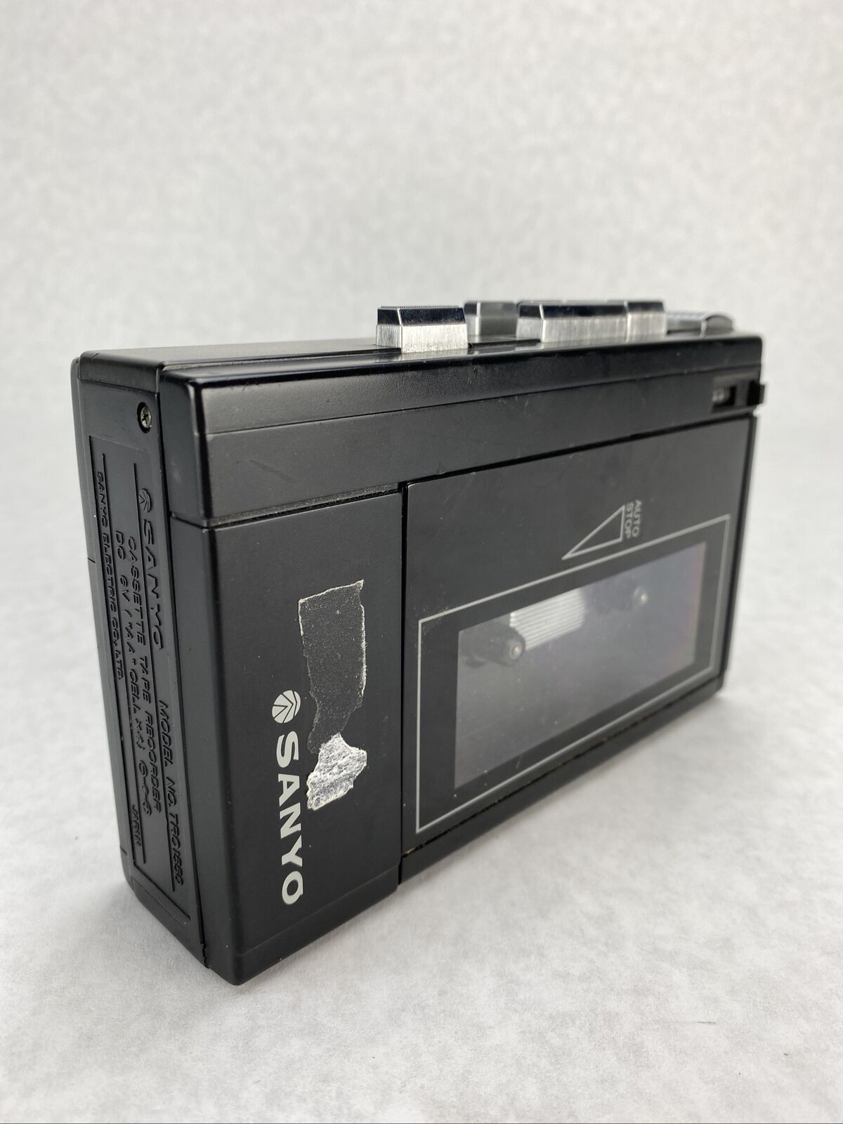 Sanyo TRC-1550 Portable Compact Cassette Recorder WORKS BUT STATIC