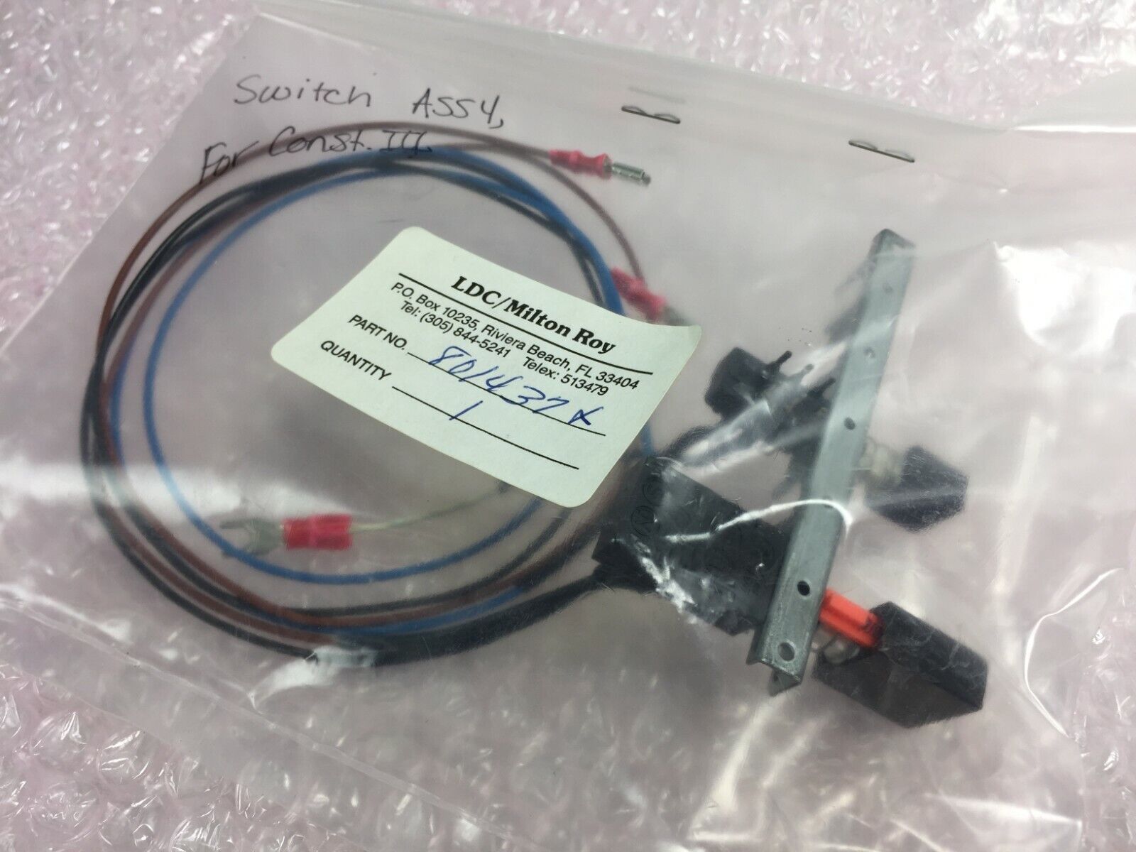 LDC / Milton Roy Part# 801437x Switch Assy for Const III