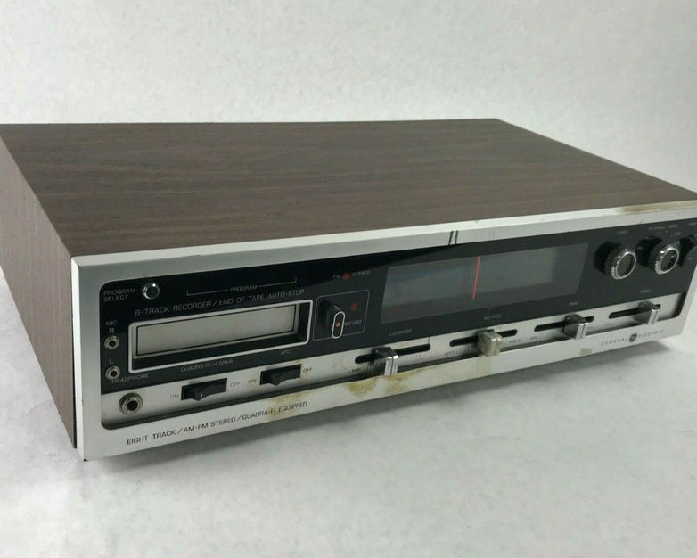General Electric GE Stereo AM/FM 8 Track Player Music System 9-7201A