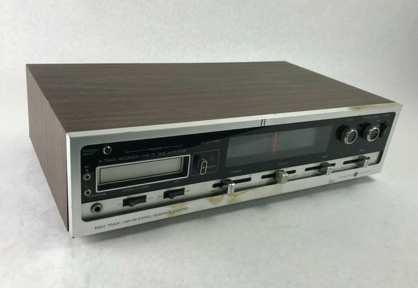 General Electric GE Stereo AM/FM 8 Track Player Music System 9-7201A