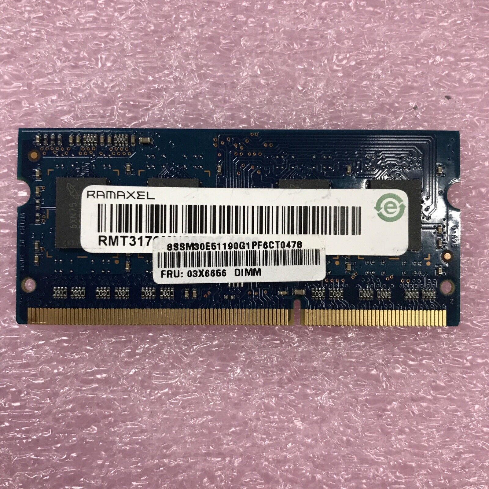 Ramaxel 8GB Kit 2x4GB 1Rx8 PC3L-12800S-11-13-B4 Laptop Memory RMT3170MN68F9F