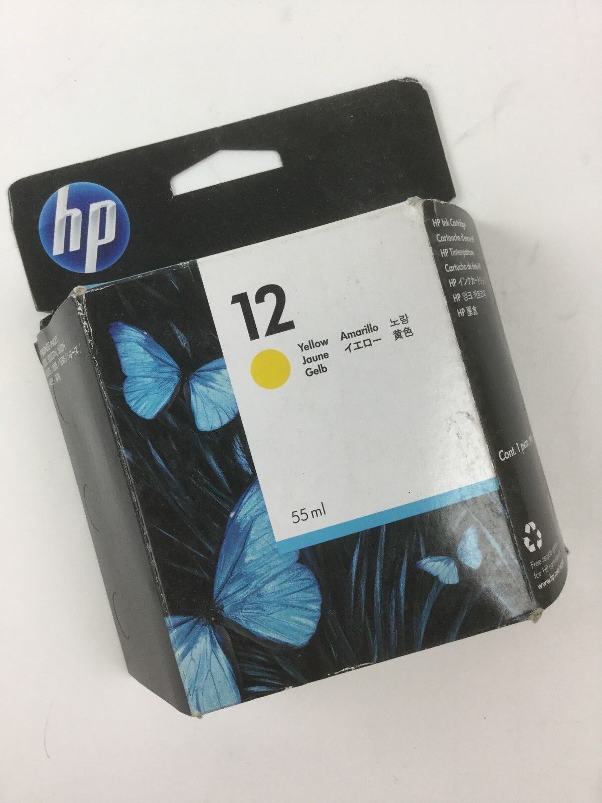 Genuine HP 12 Yellow Ink Cartridge, C4806A