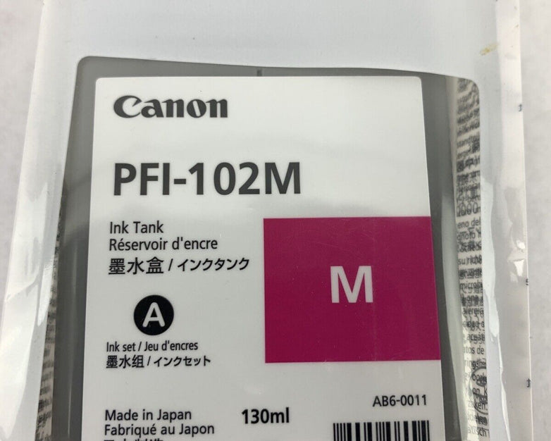 New OEM Canon PFI 102 Magenta 130ml Ink Tank Toner Printer Cartridge