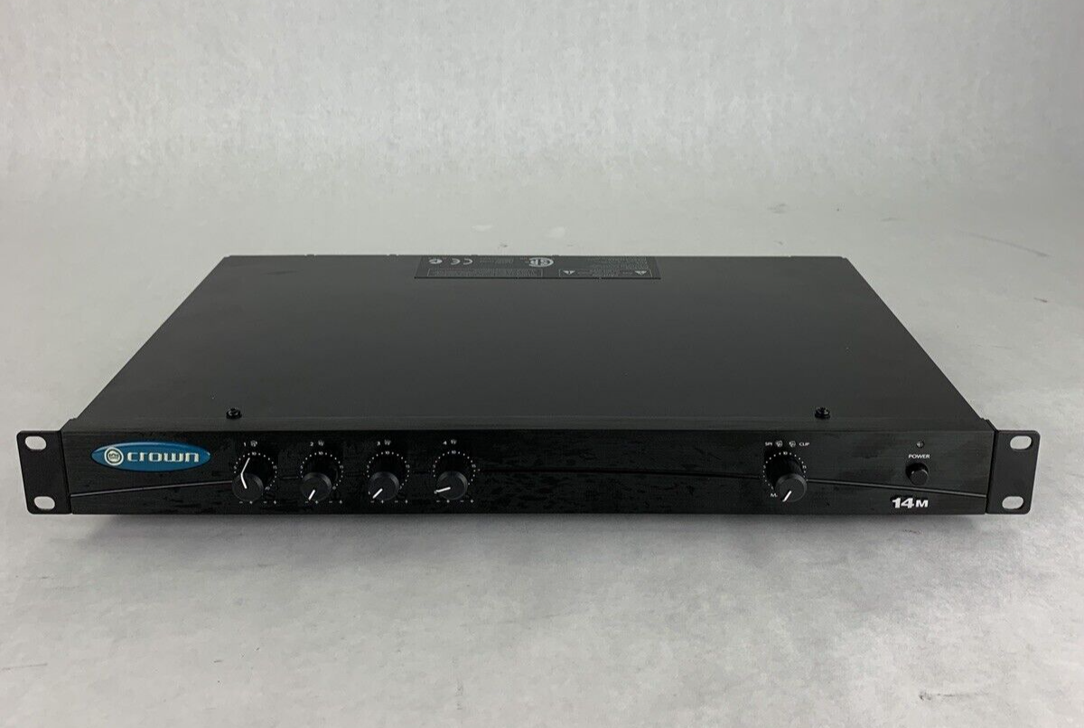 Crown 14M Mixer 4 x 1 Channel Preamp Analog With Tone Generator For Parts