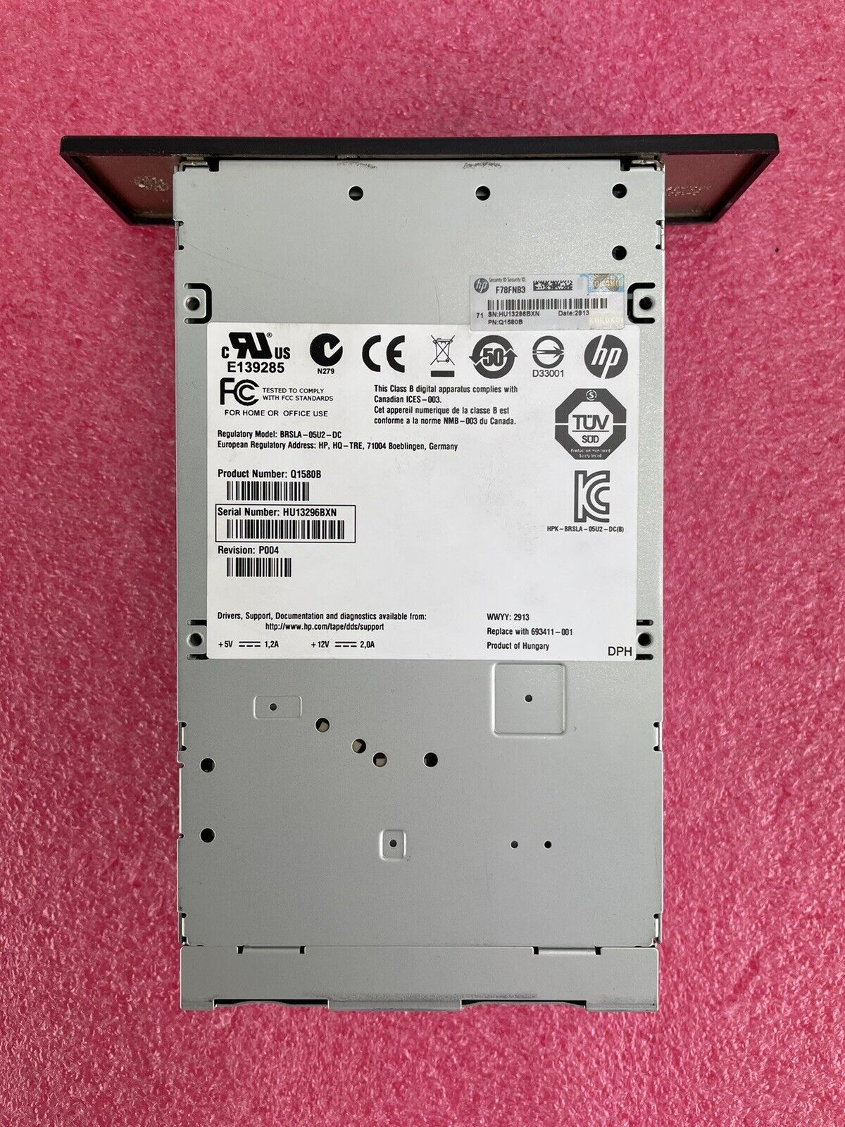 HP DAT 160 BRSLA-05U2 USB Tape Drive