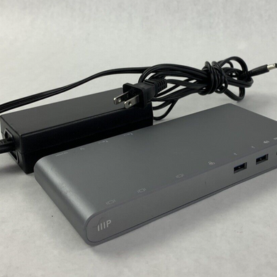 Monoprice USB-C Dual-Monitor Docking Station 100W  29434 w/ Power Supply