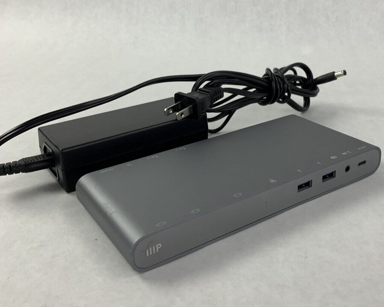Monoprice USB-C Dual-Monitor Docking Station 100W  29434 w/ Power Supply