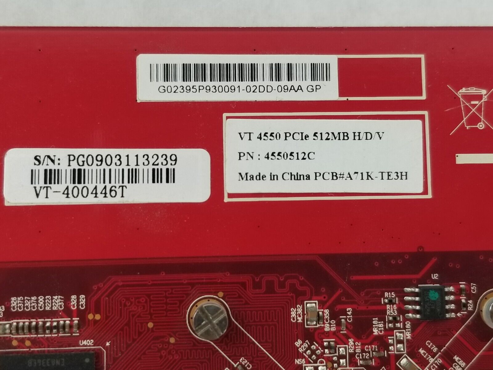 VISIONTEK VT 4550 512MB GDDR3 PCIE DVI HDMI VGA Graphics Card VT-400446T
