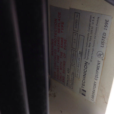 Technicon 420 Printer Technicon Instruments Corporation 053-A003-01