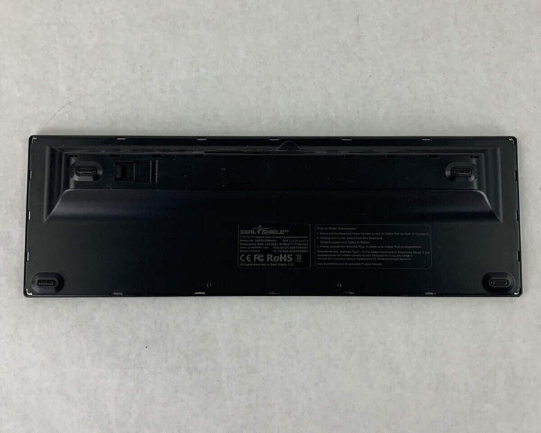 Seal Shield Wireless Waterproof Keyboard SSKSV099WV2 Black Tested No Receiver