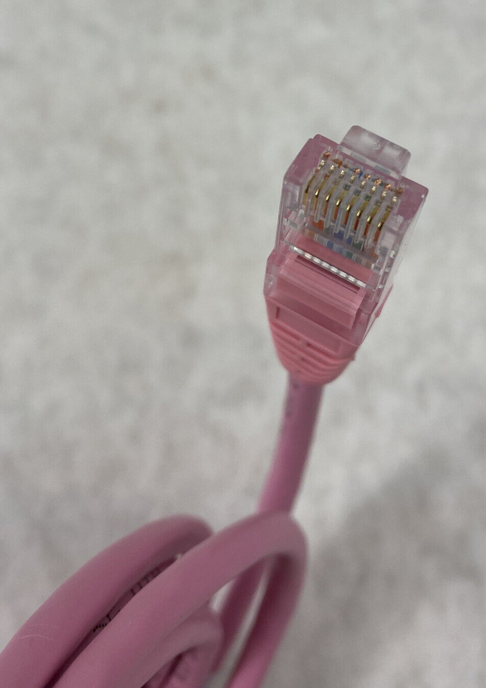 Lot( 2 ) 7ft Pink Cat5e C2G 00498 Snagless Unshielded UTP Ethernet Patch Cable