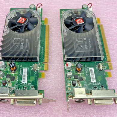 Lot of 2 ATI 0Y104D Radeon HD 3450 256MB DDR2 PCIe DMS-59 S-Video Low Profile