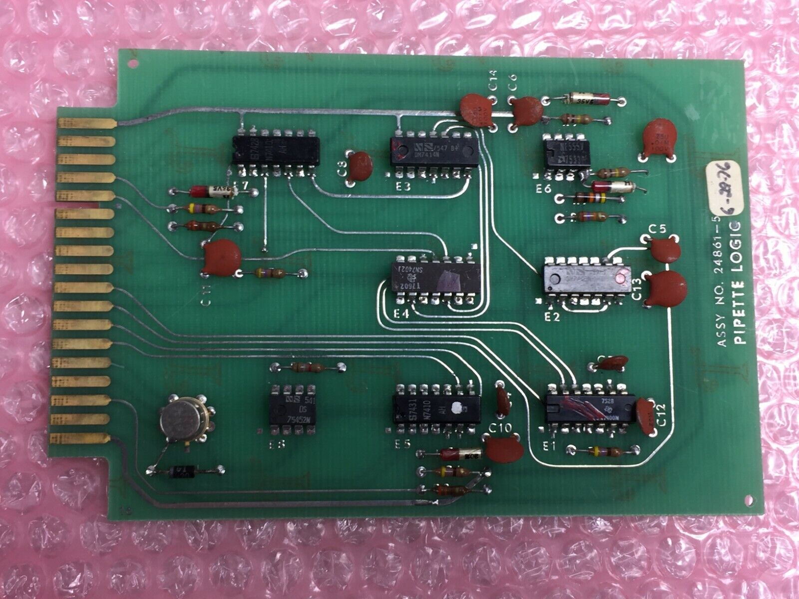 Vintage 1976 MSI Pipette Logic 24861-5  Micromedic Card