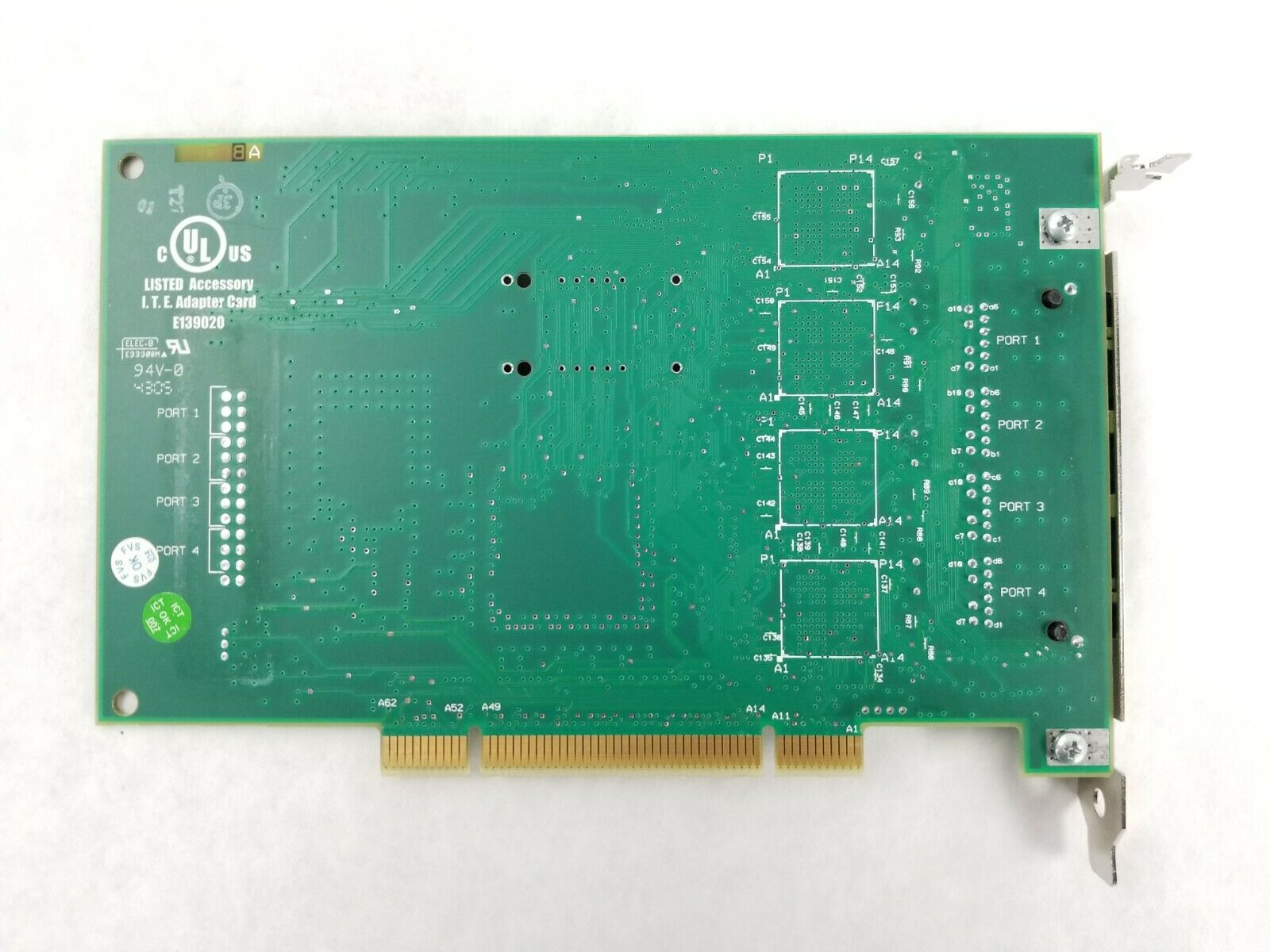 Radisys 97-9031-02 97-9536-20 Quad Ethernet Server PCI Network Adapter Card
