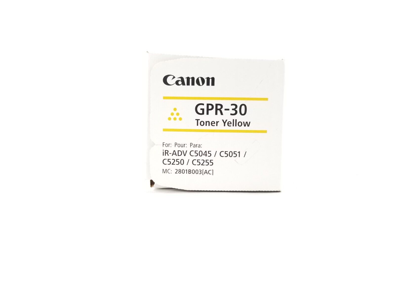 Canon GPR-30 Yellow Toner Cartridge 2801B003AA Genuine OEM