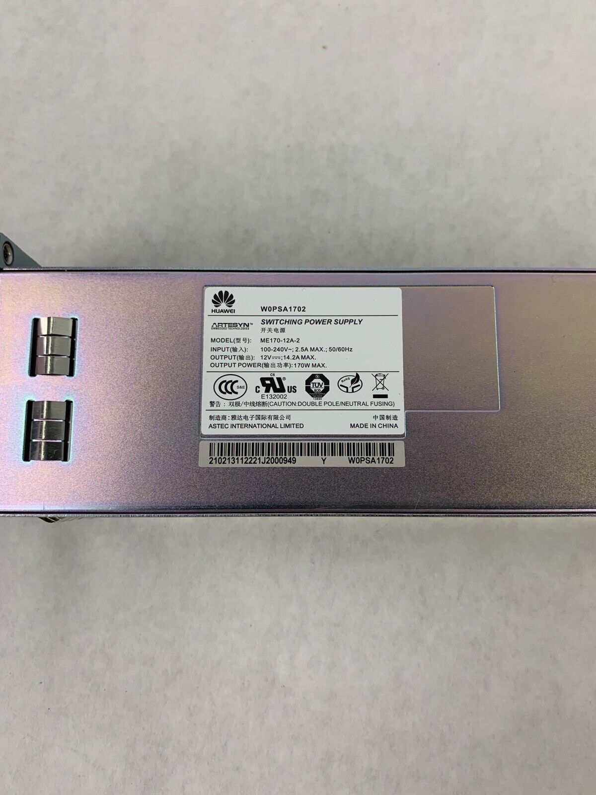 Huawei ME170-12A-2 W0PSA1702 Communication Firewall AC Switching Power Supply