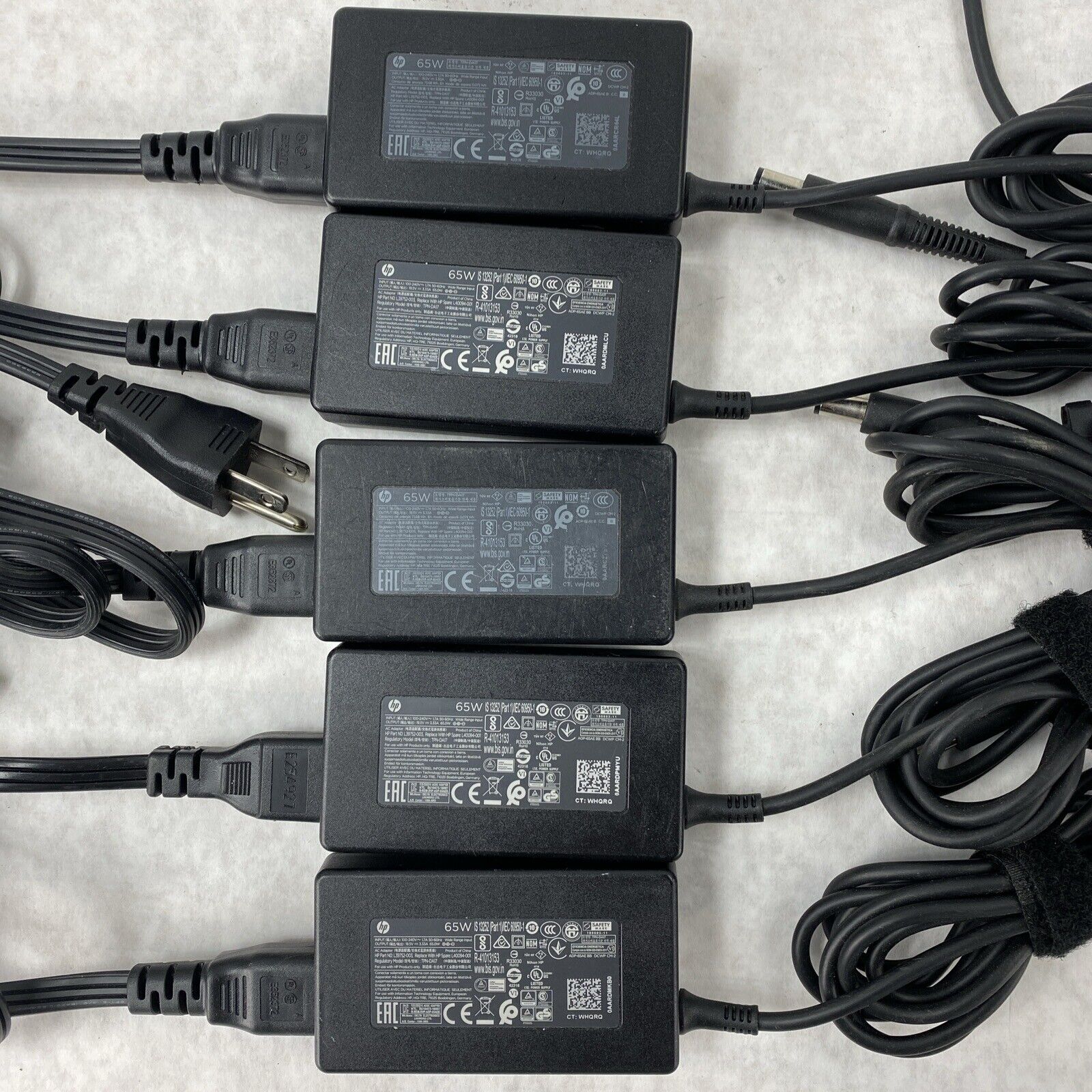 Lot( 5 ) HP L39752-003 TPN-DA17 65W 19.5V 3.33A AC Adapter Charger 7.4mm Barrel