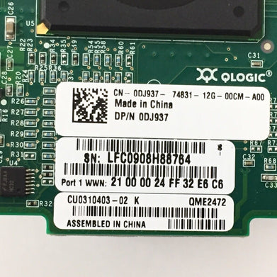 Dell DJ937 Qlogic QME2472 4GB Dual Port HBA