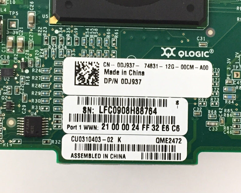 Dell DJ937 Qlogic QME2472 4GB Dual Port HBA