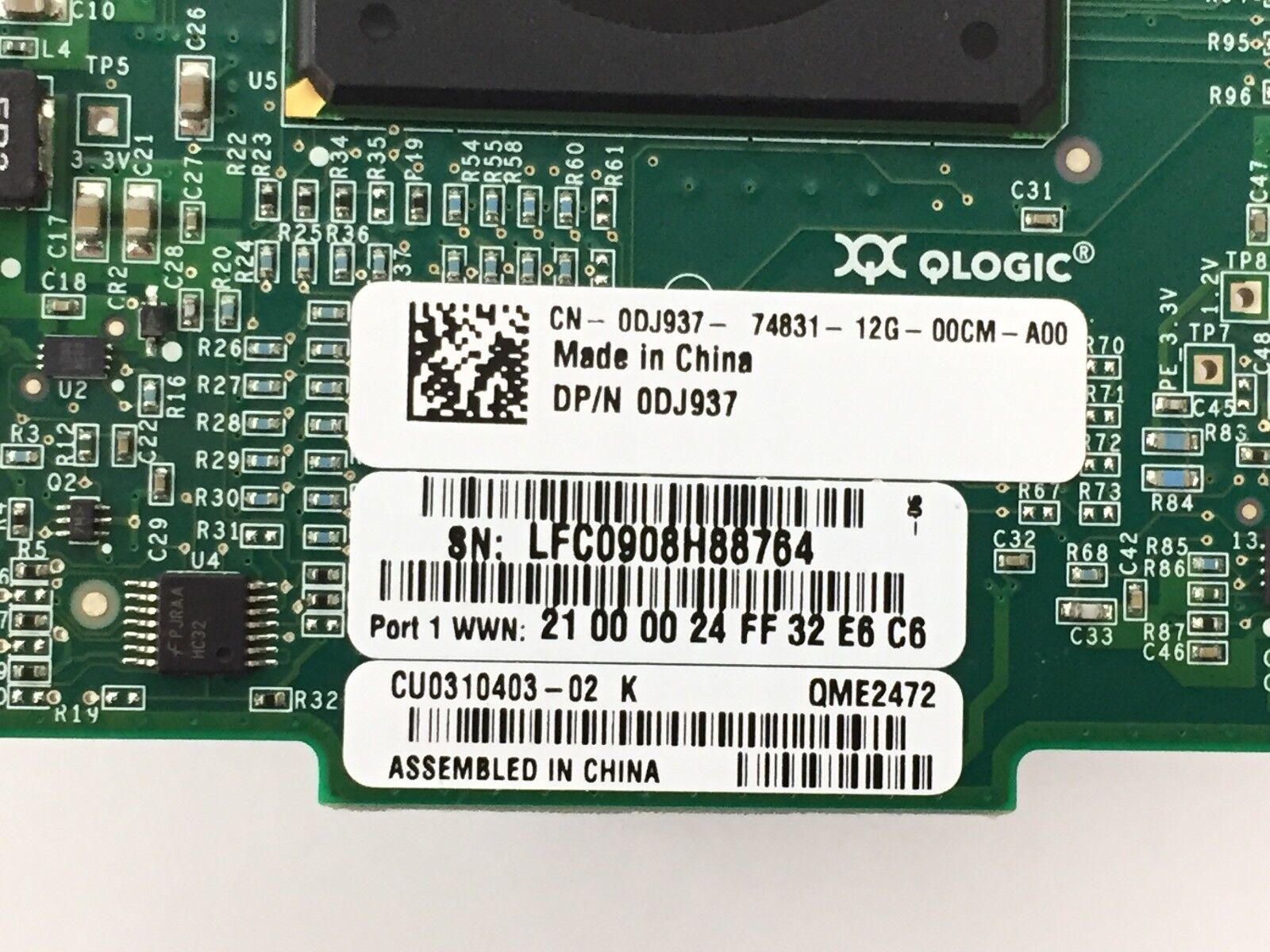 Dell DJ937 Qlogic QME2472 4GB Dual Port HBA