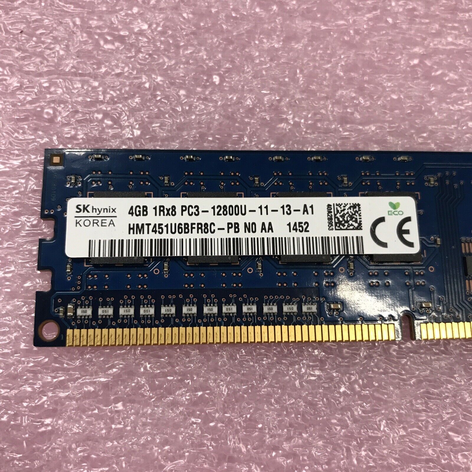 Hynix 8GB Kit 2x4GB 1Rx8 PC3-12800U-11-12-A1 Desktop Ram HMT451U6AFR8C-PB