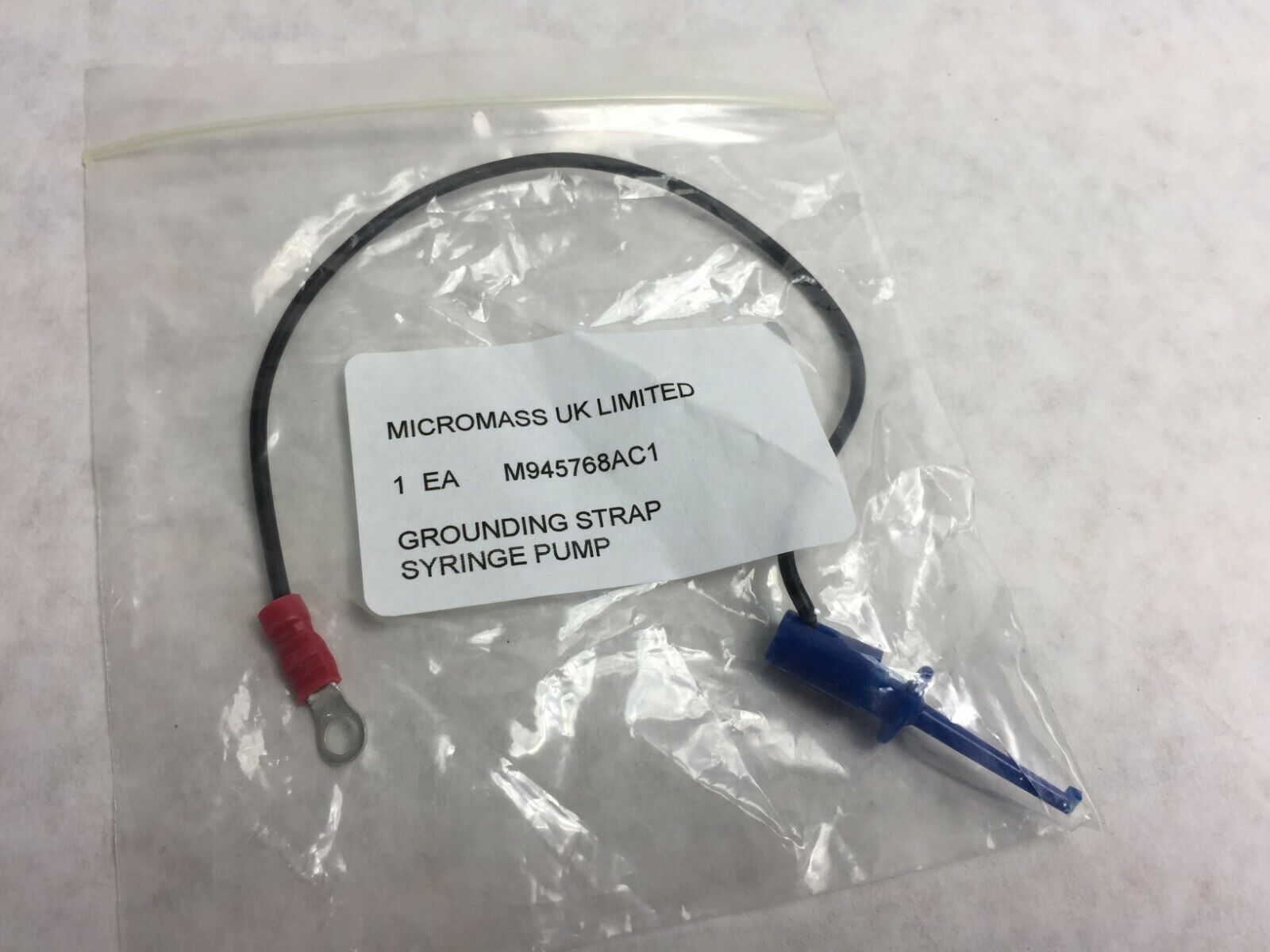 Waters Micromass Grounding Strap Syringe Pump M945768AC1   NOS