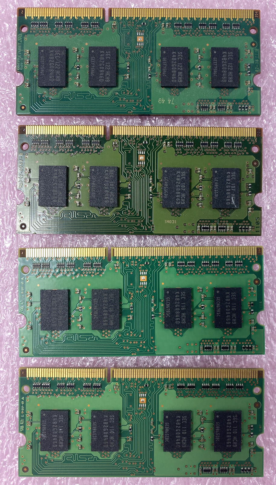 Lot( 4 ) 2GB Samsung M471B5773DH0-CH9 PC3-10600S DDR3 1333MHz 204pin SO-DIMM RAM