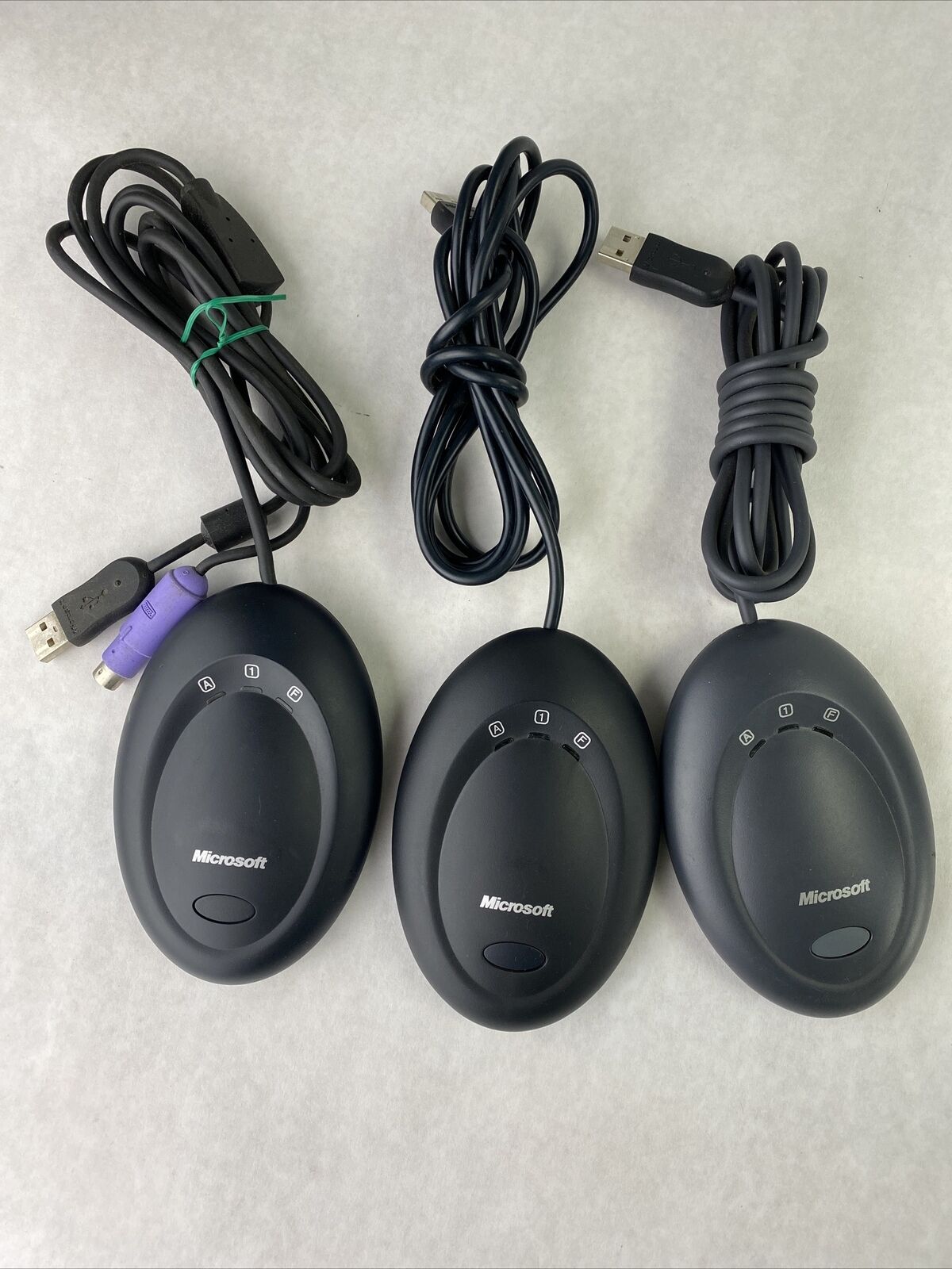 Set( 3 ) Microsoft 1012 1028 USB Wireless Optical Mouse Receiver 2.0A 2.1 2.1A