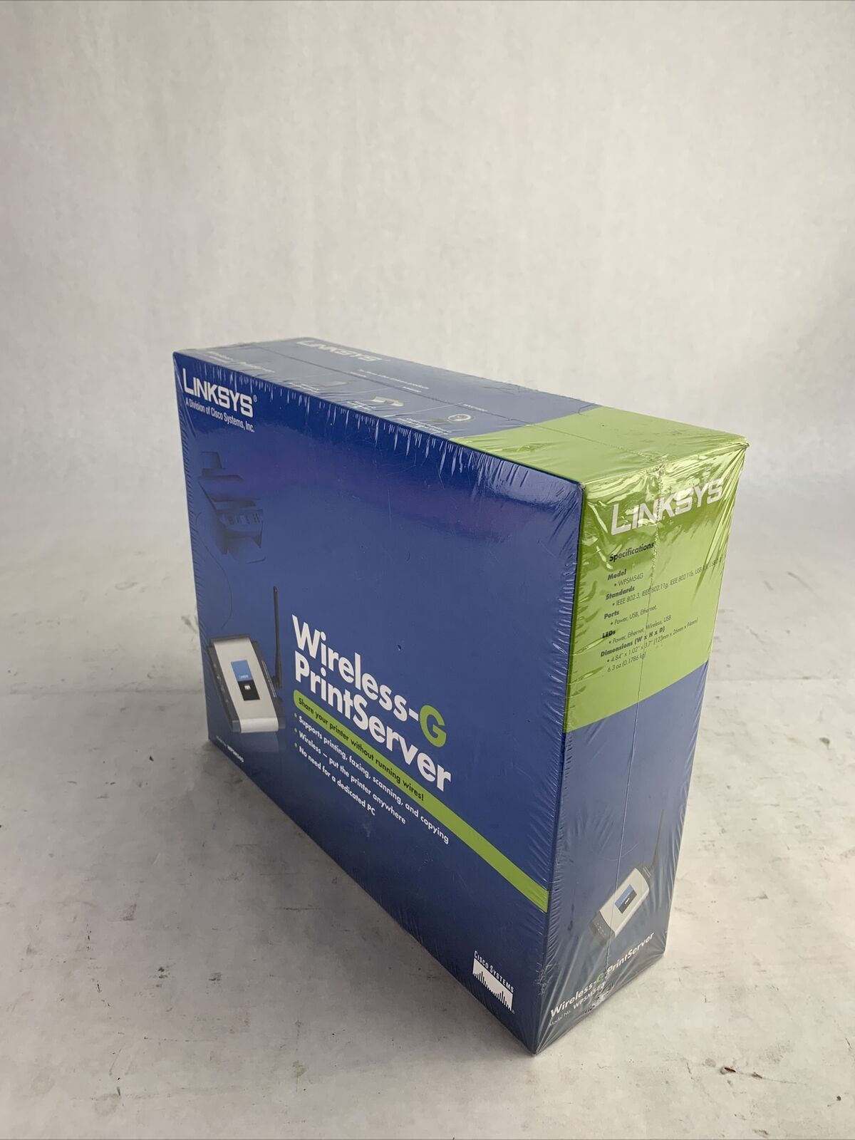 Linksys Wireless-G PrintServer New In Box WPSM54G