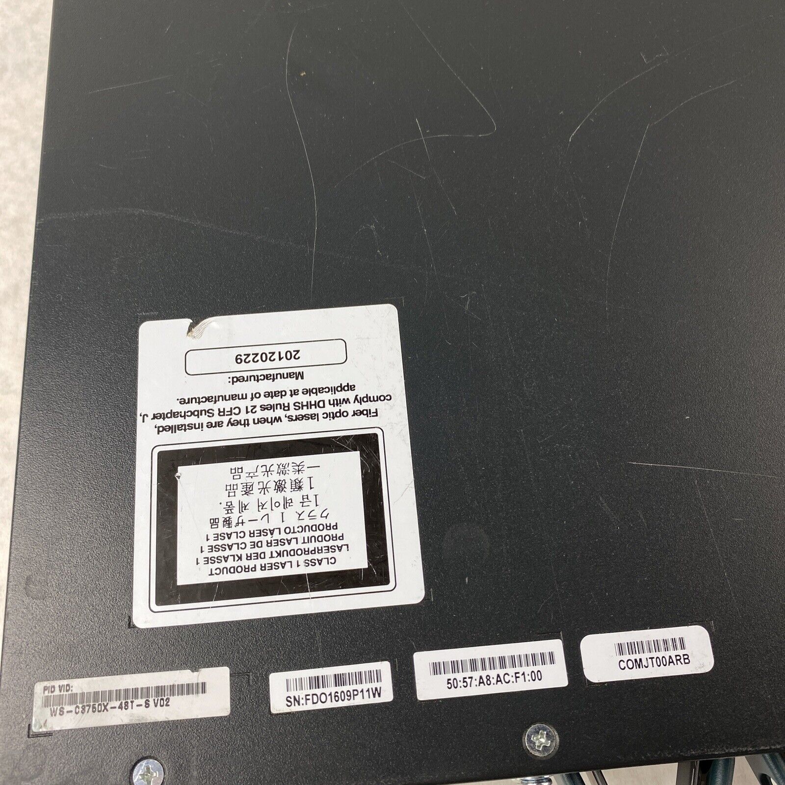 Cisco WS-C3750X-48T-S Catalyst Series 48-Port Gigabit Switch with 2 PSU