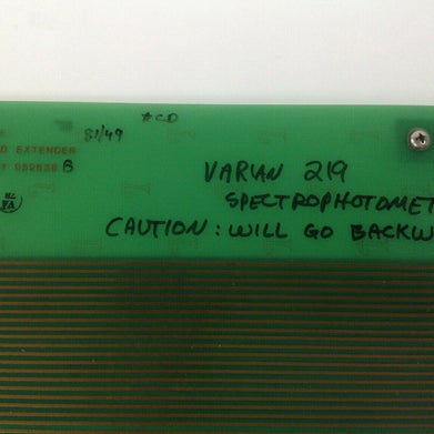 Varian 219 Spectrophotometer Card Extender Assy 952638 Rev B DET 952639