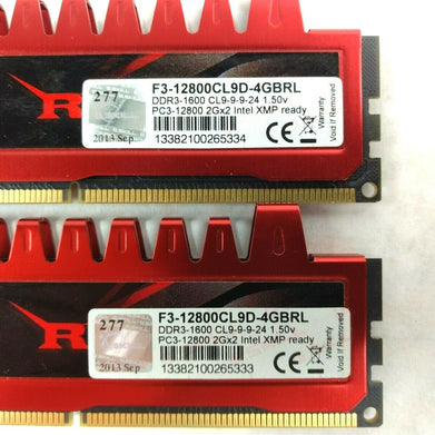 G.Skill RIP Jaws 4GB (2x 2GB) Kit DDR3-1600 PC3-12800 2GBx2 | F3-12800CL9D-4GBRL