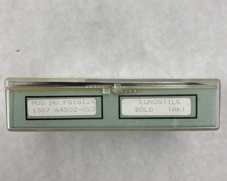 Gerber Scientific PD18124 Eurostile Bold Signmaker III & IV Graphix 3&4